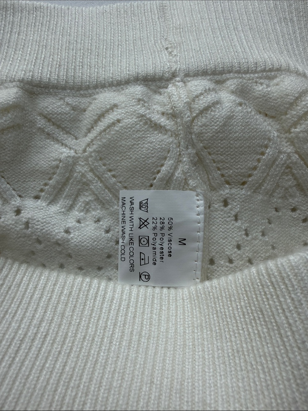 Cream Ruffled Knit mini scort - Picture 2 of 2